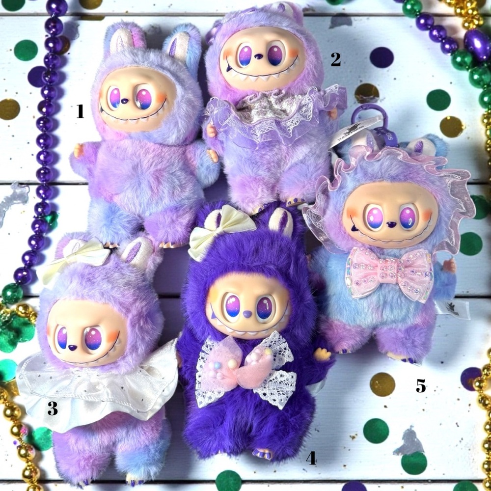 Will NOT re-stock! Mardi Gras Themed Fantasy character keychain plushie